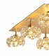 Salisbury Square 13 Light G9 Flush Light With French Gold Square And Crystal Shade-5