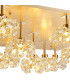 Salisbury Square 13 Light G9 Flush Light With French Gold Square And Crystal Shade-6