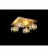 Salisbury Square 4 Light G9 40cm Flush Light With French Gold Square And Crystal Shade-3