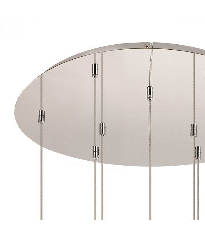 Salisbury 9 Light G9 Universal 2.5m Round Multiple Ceiling Pendant And Crystal Shade Polished Chrome-5