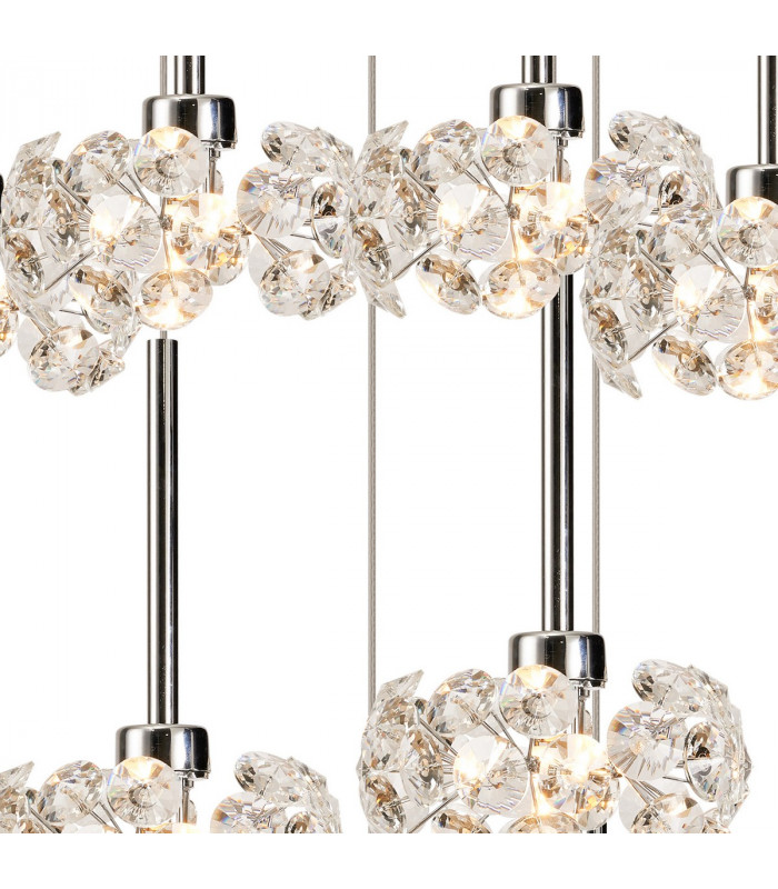 Salisbury 9 Light G9 Universal 2.5m Round Multiple Ceiling Pendant And Crystal Shade Polished Chrome-6