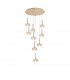 Salisbury 9 Light G9 Universal 2.5m Round Multiple Ceiling Pendant And Crystal Shade French Gold-1