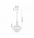 Yorktown E27 Ceiling Pendant With 30cm Oval Sphere Ribbed Glass Black Chrome Petrol Blue Matt Black-2