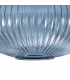 Yorktown E27 Ceiling Pendant With 30cm Oval Sphere Ribbed Glass Black Chrome Petrol Blue Matt Black-8