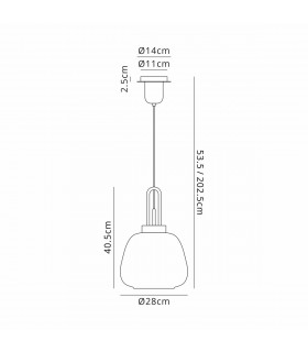Yorktown E27 Ceiling Pendant With 28cm Trapezium Glass Matt Black Brass Gold-2