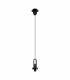 Yorktown E27 Ceiling Pendant With 28cm Trapezium Glass Matt Black Brass Gold-5
