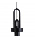 Yorktown E27 Ceiling Pendant With 28cm Trapezium Glass Matt Black Brass Gold-7