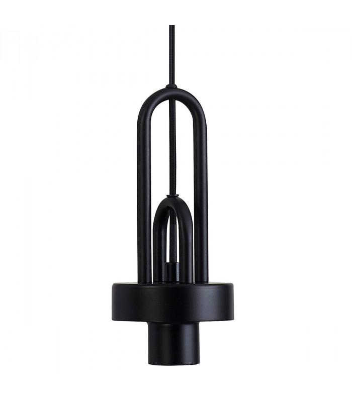 Yorktown E27 Ceiling Pendant With 28cm Trapezium Glass Matt Black Brass Gold-7
