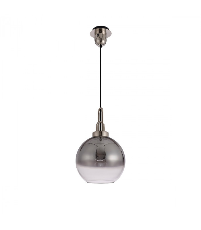 Yorktown 2m Round Ceiling Pendant 3 Light E27 With Various Glasses Antique Silver Smoked Matt Black-5