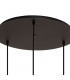 Yorktown 2m Round Ceiling Pendant 3 Light E27 With Various Glasses Antique Silver Smoked Matt Black-10
