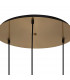 Yorktown 2m Round Ceiling Pendant 3 Light E27 With 20cm Tubular Ribbed Glass Brass Gold Green Matt Black-5