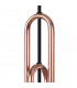 Yorktown Linear Ceiling Pendant 3 Light E27 With 28cm Trapezium Glass Copper Clear Matt Black-5