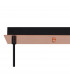 Yorktown Linear Ceiling Pendant 3 Light E27 With 28cm Trapezium Glass Copper Clear Matt Black-7