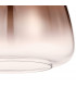 Yorktown Linear Ceiling Pendant 3 Light E27 With 28cm Trapezium Glass Copper Clear Matt Black-9