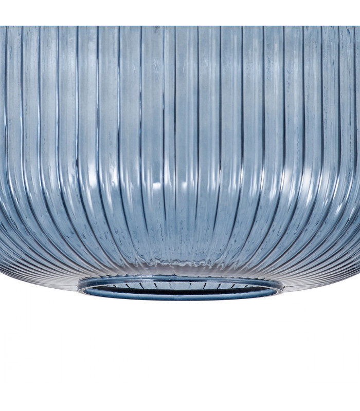Yorktown Linear Ceiling Pendant 3 Light E27 With Various Glasses Aged Pewter Petrol Blue Matt Black-9
