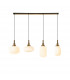 Yorktown Linear Ceiling Pendant 4 Light E27 With Various Glasses Brass Gold Opal Matt Black-1