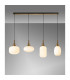 Yorktown Linear Ceiling Pendant 4 Light E27 With Various Glasses Brass Gold Opal Matt Black-3