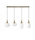 Yorktown Linear Ceiling Pendant 4 Light E27 With Various Glasses Brass Gold Opal Matt Black-4