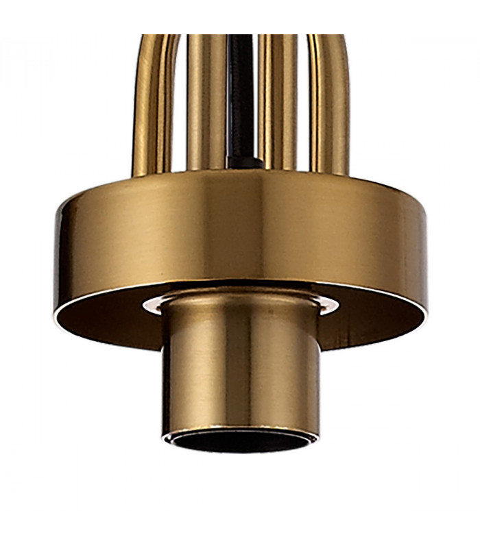 Yorktown Linear Ceiling Pendant 4 Light E27 With Various Glasses Brass Gold Opal Matt Black-9