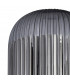 Yorktown Linear Ceiling Pendant 4 Light E27 With 20cm Tubular Ribbed Glass Aged Pewter Champagne Smoked Matt Black-5