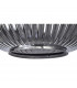 Yorktown Linear Ceiling Pendant 4 Light E27 With 20cm Tubular Ribbed Glass Aged Pewter Champagne Smoked Matt Black-7