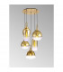 Yorktown 2.5m Round Ceiling Pendant 5 Light E27 With Various Glasses Brass Gold Matt Black-3