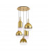 Yorktown 2.5m Round Ceiling Pendant 5 Light E27 With Various Glasses Brass Gold Matt Black-4