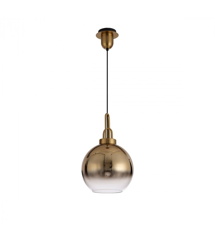 Yorktown 2.5m Round Ceiling Pendant 5 Light E27 With Various Glasses Brass Gold Matt Black-5