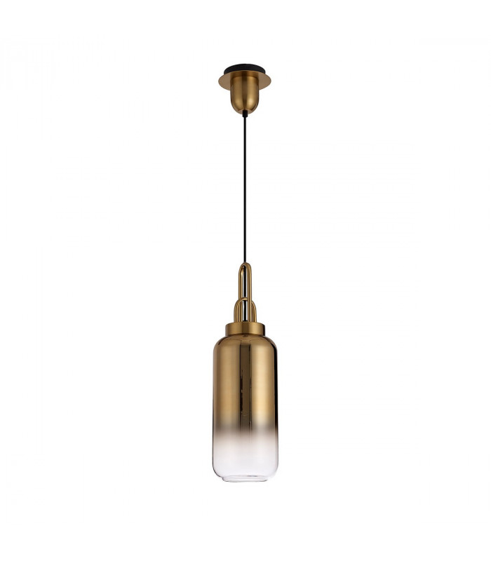 Yorktown 2.5m Round Ceiling Pendant 5 Light E27 With Various Glasses Brass Gold Matt Black-6