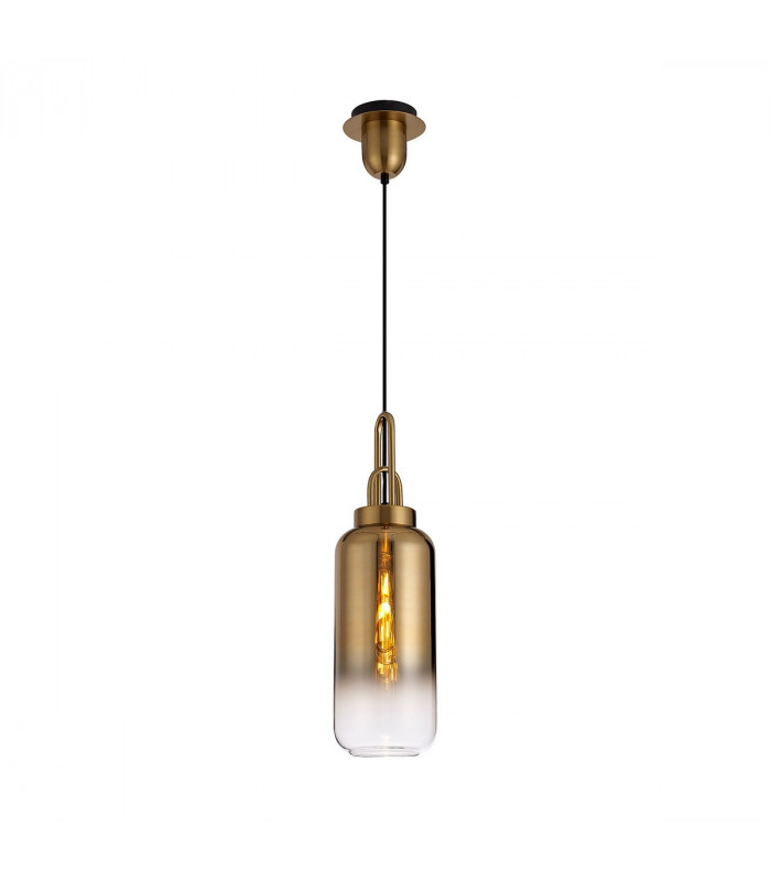Yorktown 2.5m Round Ceiling Pendant 5 Light E27 With Various Glasses Brass Gold Matt Black-7