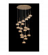 Salisbury 19 Light G9 3.5m Round Multiple Ceiling Pendant With French Gold And Crystal Shade-3