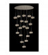 Salisbury 19 Light G9 3.5m Oval Multiple Ceiling Pendant With Polished Chrome And Crystal Shade-3