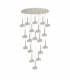 Salisbury 19 Light G9 3.5m Oval Multiple Ceiling Pendant With Polished Chrome And Crystal Shade-4