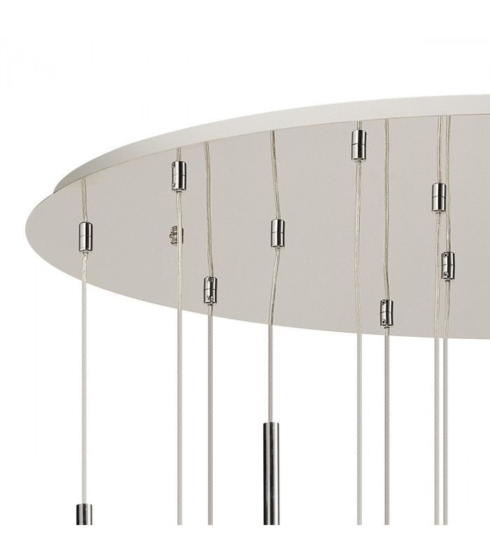 Salisbury 19 Light G9 3.5m Oval Multiple Ceiling Pendant With Polished Chrome And Crystal Shade-5