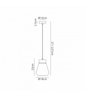 Freedom Ceiling Pendant E27 With Kite Opal Glass Walnut Opal Matt Black Black Fabric-2