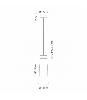 Freedom Ceiling Pendant E27 With Large Clear Cylindrical Cone Glass Satin Nickel Clear Black Fabric-2