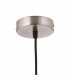 Freedom Ceiling Pendant E27 With Large Clear Cylindrical Cone Glass Satin Nickel Clear Black Fabric-5