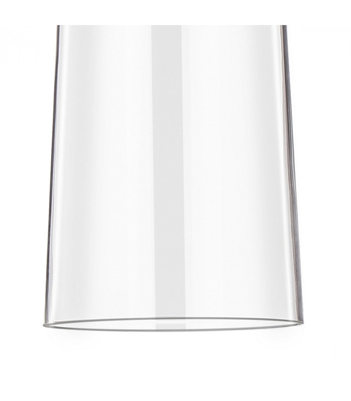 Freedom Ceiling Pendant E27 With Large Clear Cylindrical Cone Glass Satin Nickel Clear Black Fabric-7