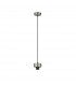 Freedom Ceiling Pendant E27 With Large Clear Cylindrical Cone Glass Satin Nickel Clear Black Fabric-8