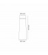 Freedom Ceiling Lamp E27 With Large Clear Cylindrical Cone Glass White Marble Clear-2