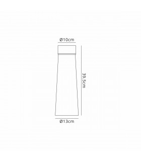 Freedom Ceiling Lamp E27 With Large Clear Cylindrical Cone Glass White Marble Clear-2