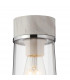 Freedom Ceiling Lamp E27 With Large Clear Cylindrical Cone Glass White Marble Clear-5