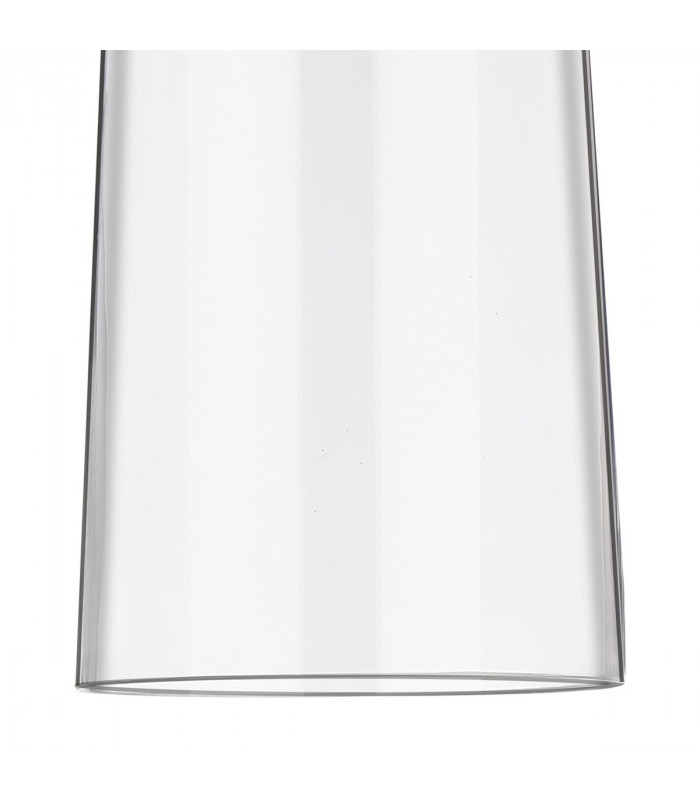 Freedom Ceiling Lamp E27 With Large Clear Cylindrical Cone Glass White Marble Clear-6