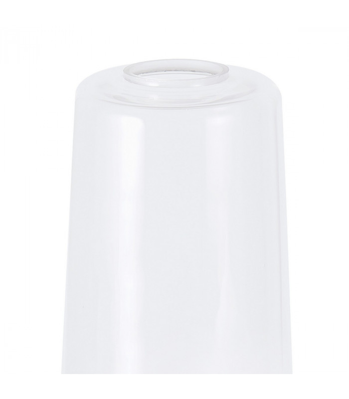 Freedom Ceiling Lamp E27 With Large Clear Cylindrical Cone Glass White Marble Clear-9