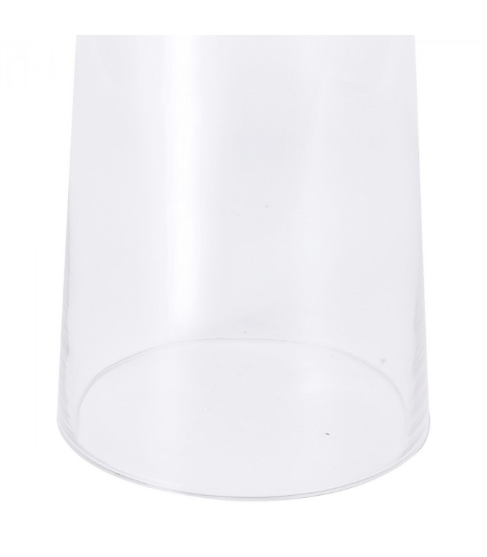Freedom Ceiling Lamp E27 With Large Clear Cylindrical Cone Glass White Marble Clear-10
