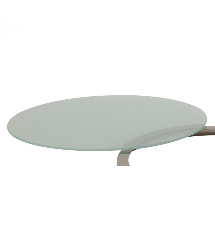 Dresden Flush Ceiling Lamp E27 With Round 31cm Metal Shade Antique Brass Polished Nickel Frosted White-5