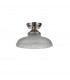 Dresden Flush Ceiling Lamp E27 With Round 30cm Glass Shade Polished Nickel Clear-7