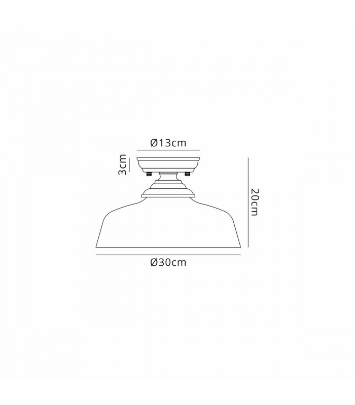 Dresden Flush Ceiling Lamp E27 With Flat Round 30cm Glass Shade Polished Nickel Clear-2