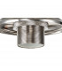 Dresden Flush Ceiling Lamp E27 With Flat Round 30cm Glass Shade Polished Nickel Clear-10