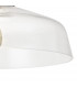 Dresden Flush Ceiling Lamp E27 With Flat Round 38cm Glass Shade Polished Nickel Clear-7